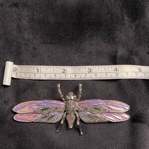Purple tears not purple rain! Janus Purple/Silver Insect Brooch with broken leg🙁